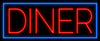 Diner Rectangle Neon Light Sign Lamp Real Glass Wall Decor