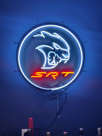 Dodge Challenger Hellcat SRT Garage Neon Light Sign Lamp