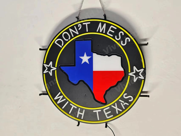 Don`t Mess With Texas LED Neon Sign Light Lamp