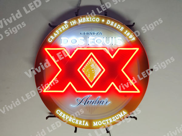 Dos Equis Cerveza Version II LED Neon Sign Light Lamp