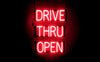 Drive ThruOpen Neon Light Sign Lamp Real Glass Wall Decor Version I