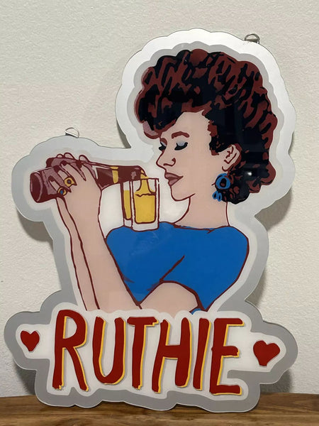 Exile Brewing Company Ruthie 2D LED Neon Sign Light Lamp