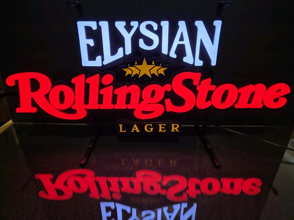 Elysian Brewing Rolling Stone Lager Beer LED Neon Sign Light Lamp