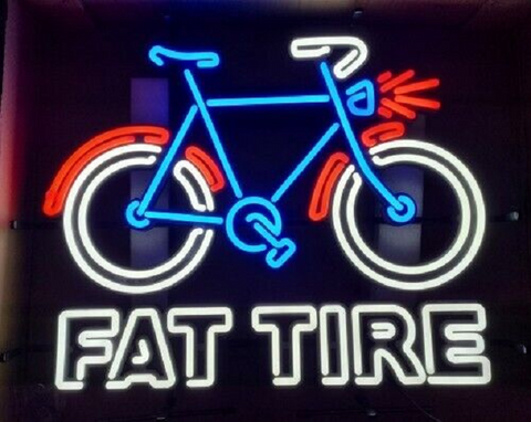 Fat Tire Bike LED Neon Sign Light Lamp With Dimmer