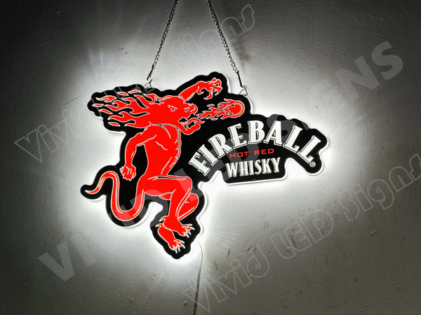 Fireball Led Sign Fireball Whisky 2D LED Neon Sign Light Lamp – neonsign.us