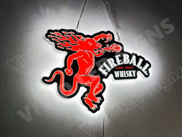 Fireball Led Sign Fireball Whisky 2D LED Neon Sign Light Lamp – neonsign.us