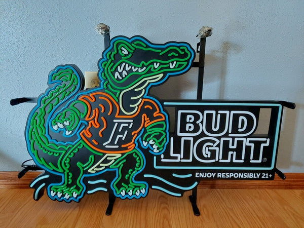 Florida Gators Bud Light LED Neon Sign Light Lamp