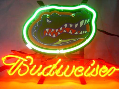 Florida Gators Budweiser Beer Neon Sign Light Lamp