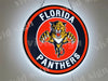 Florida Panthers Round Logo 3D LED Neon Sign Light Lamp