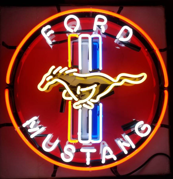 Ford Mustang Auto Automobile Garage Neon Light Sign Lamp HD Vivid Printing