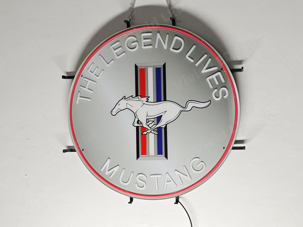 Ford The Legend Lives Mustang LED Neon Sign Light Lamp