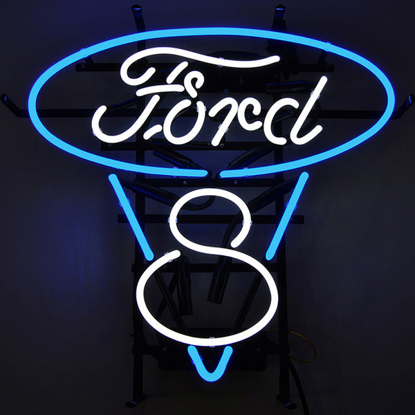 Ford V8 Garage Car Neon Light Sign Lamp