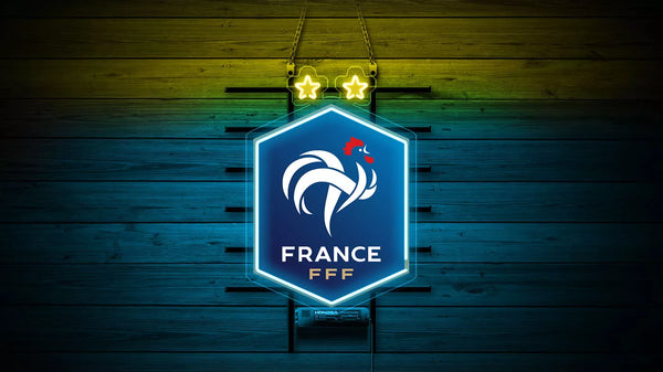 France National Football Team Logo Neon Light Sign Lamp