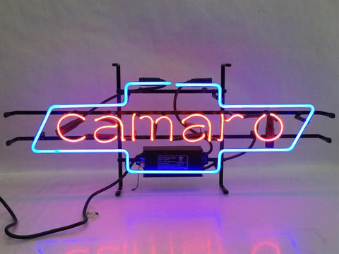 Chevrolet Bowtie Camaro Corvette Sports Car Garage Neon Sign Light Lamp