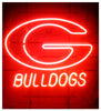 Georgia Bulldogs Mascot Logo Neon Sign Light Lamp