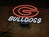 Georgia Bulldogs Mascot Logo Neon Sign Light Lamp