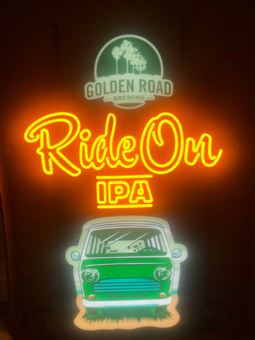 Golden Road Ride On IPA LED Neon Sign Light Lamp