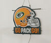 Green Bay Packer Helmet Go Pack Go LED Neon Sign Light Lamp