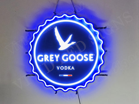 Grey Goose Vodka Logo LED Neon Sign Light Lamp