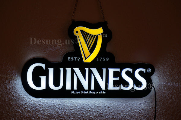 Guinness Harp Beer 2D LED Neon Sign Light Lamp