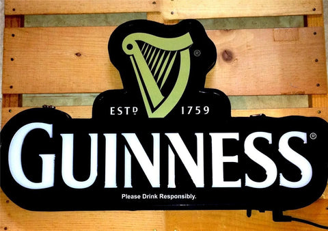 Guinness Harp Beer 2D LED Neon Sign Light Lamp