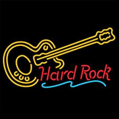 Hard Rock Live Music Guitar Bar Neon Sign Light Lamp