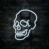 Haunted Skull Sugar White Neon Light Sign Lamp Real Glass Wall Decor