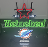 Heineken Miami Dolphins LED Neon Sign Light Lamp With Dimmer