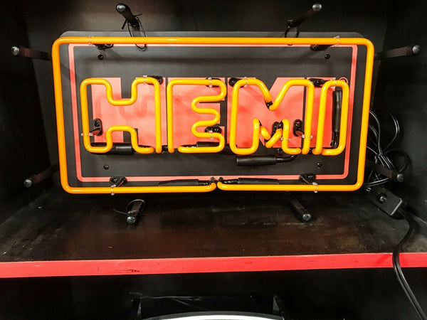 Mopar Hemi Powered Engine Garage Neon Sign Light Lamp