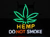 Hemp Leaf Do Not Smoke Neon Light Sign Lamp Real Glass Wall Decor