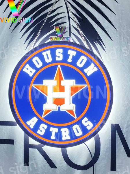 Houston Astros World Series Champions 3D LED Neon Sign Light Lamp