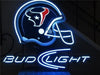 Houston Texans Bud Light Helmet Beer Neon Sign Light Lamp
