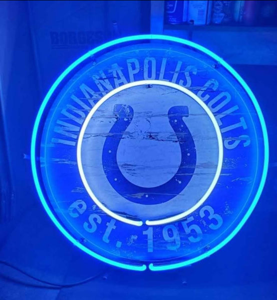 Indianapolis Colts Est 1953 Neon Light Sign Lamp With HD Vivid Printing Technology