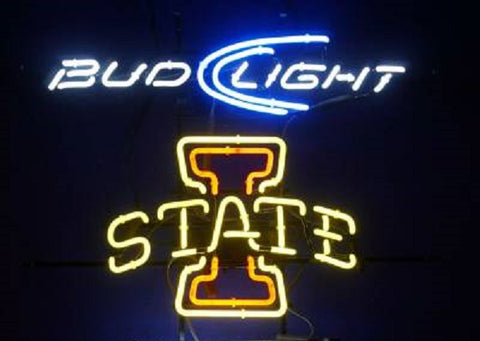 Iowa State Cyclones Bud Light Beer Neon Light Lamp Sign