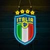 Italy National Football Team Logo Neon Light Sign Lamp