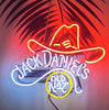 Jack Daniels Hat Acrylic Real Glass Neon Sign Light Lamp