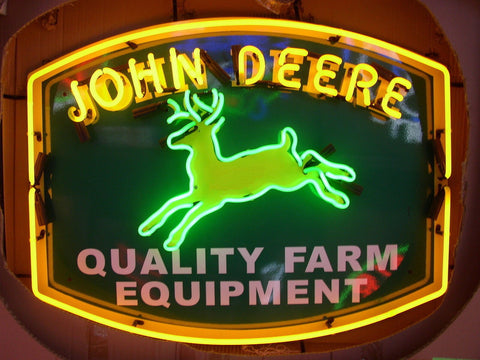 John Deere Quality Farm Equipment Neon Sign Light Lamp