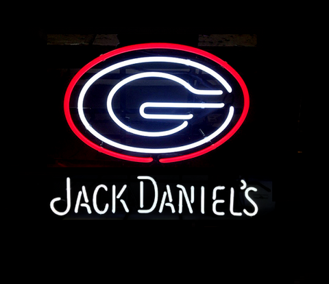 Jack Daniel's George Bulldogs Neon Sign Lamp Light