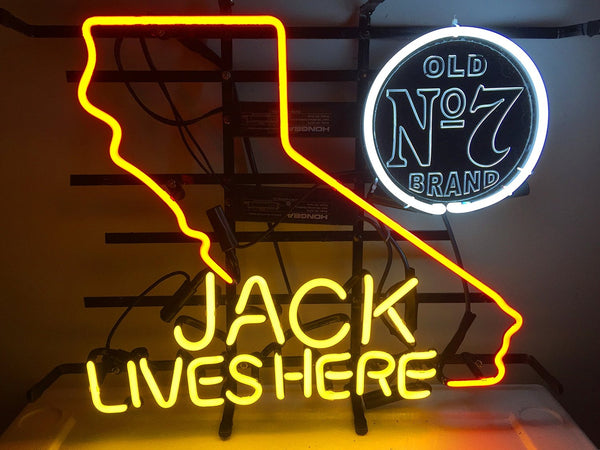 Jack Daniel's Jack Lives Here California II Neon Sign Light Lamp