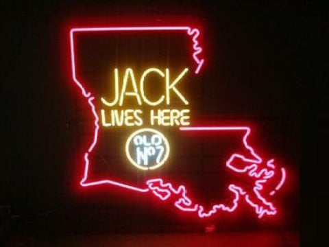 Jack Daniel's Jack Lives Here Louisiana II Neon Sign Light Lamp