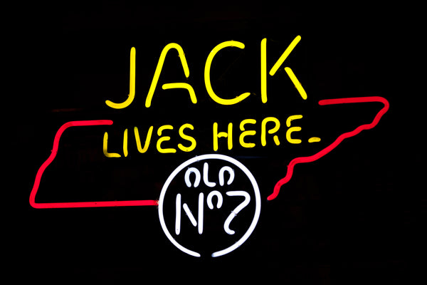 Jack Daniel's Jack Lives Here Memphis Neon Sign Lamp Light