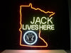 Jack Daniel's Jack Lives Here Minnesota Neon Sign Lamp Light