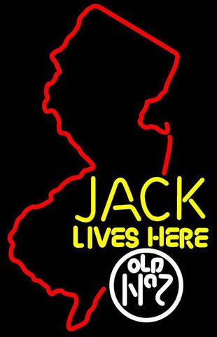 Jack Daniel's Jack Lives Here New Jersey III Neon Sign Lamp Light