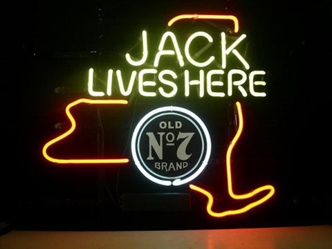 Jack Daniel's Jack Lives Here  New York Neon Sign Light Lamp