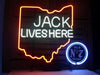 Jack Daniel's Jack Lives Here Ohio Neon Sign Lamp Light