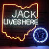 Jack Daniel's Jack Lives Here Ohio Neon Sign Lamp Light