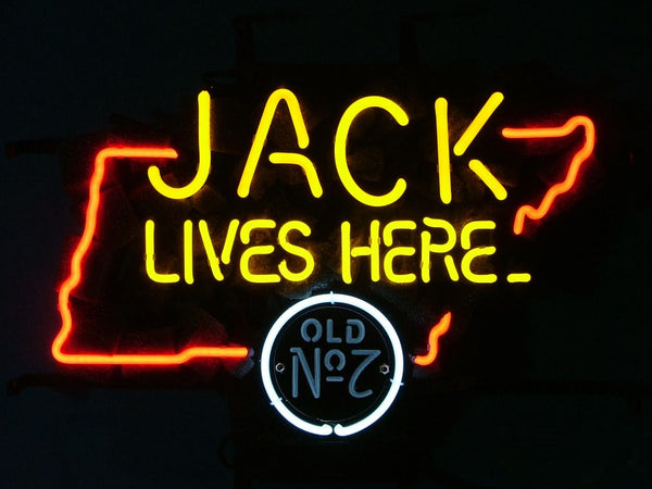 Jack Daniels Jack Lives Here Tennessee Neon Sign Lamp Light