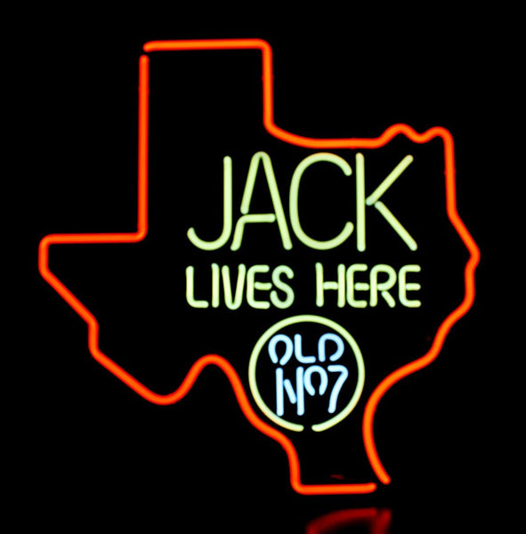 Jack Daniel‘s Jack Lives Here Texas Version II Neon Sign Light Lamp