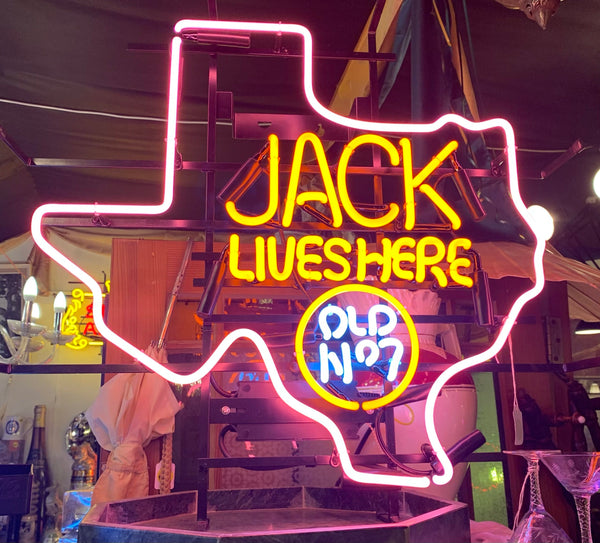 Jack Daniel‘s Jack Lives Here Texas Version II Neon Sign Light Lamp ...