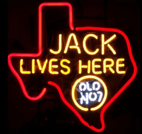 Jack Daniel‘s Jack Lives Here Texas Neon Sign Light Lamp